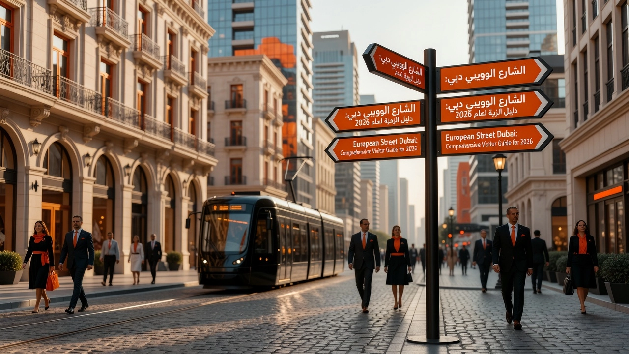 Professional header image for list-based article: الشارع الأوروبي دبي: دليل الزيارة الشامل لعام 2026