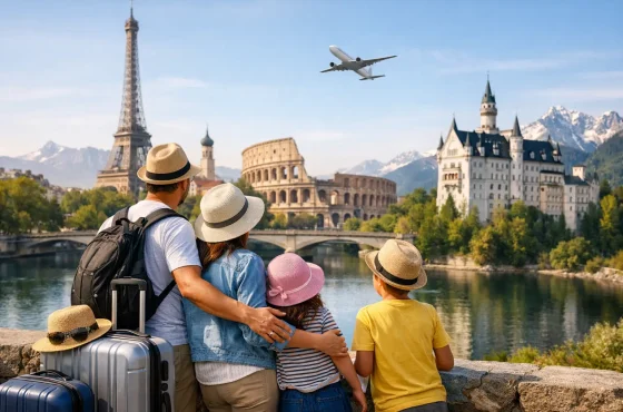 Family Europe Itinerary from Abu Dhabi in 10 Days