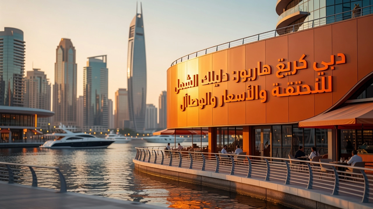 Professional header image for list-based article: دبي كريك هاربور: دليلك الشامل للأنشطة والأسعار والوصول