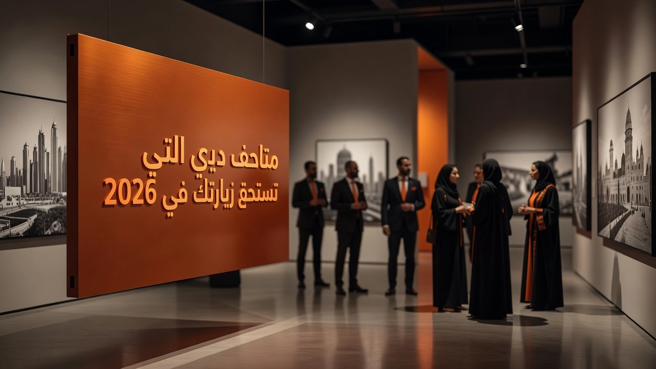 Professional header image for list-based article: متاحف دبي التي تستحق زيارتك في 2026