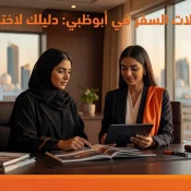 Professional header image for list-based article: أفضل وكالات السفر في أبوظبي: دليلك لاختيار الأنسب
