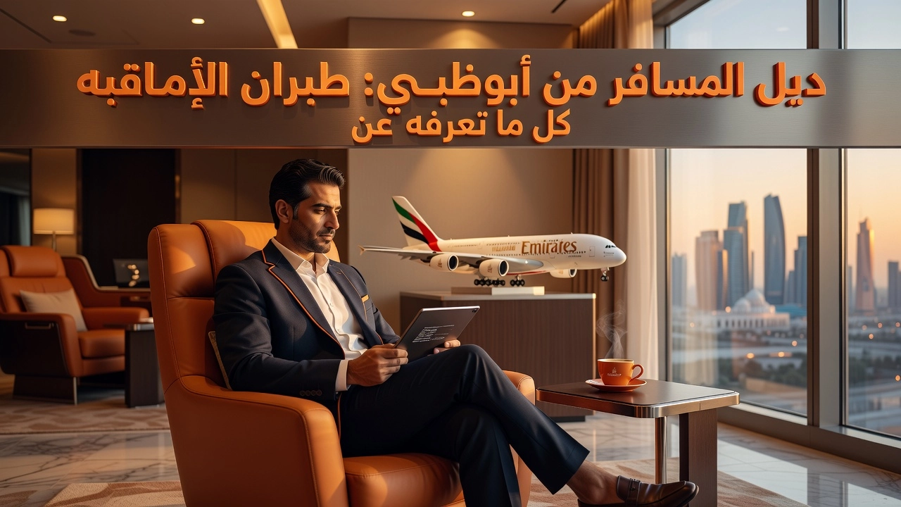 Professional header image for list-based article: دليل المسافر من أبوظبي: كل ما تعرفه عن طيران الإمارات